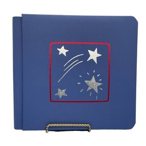 Creative Memories 7x7 Blue Pizzazz Silver Stars Album
